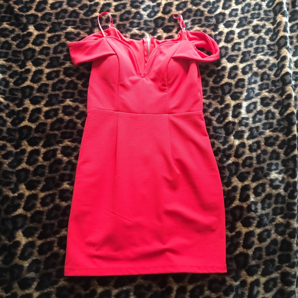 Red cocktail dress